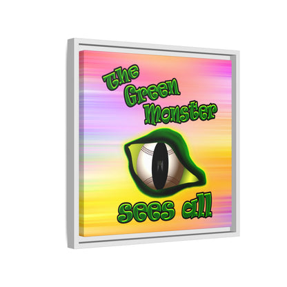 green monster - framed canvas art (color blur)