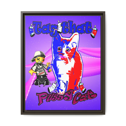 tag that - framed canvas art (purple-pink wave)
