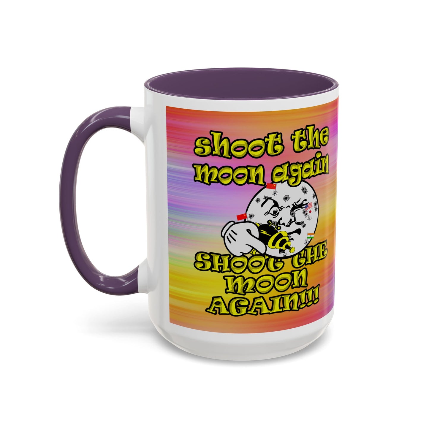 shoot the moon again - Accent Mug (color blur)