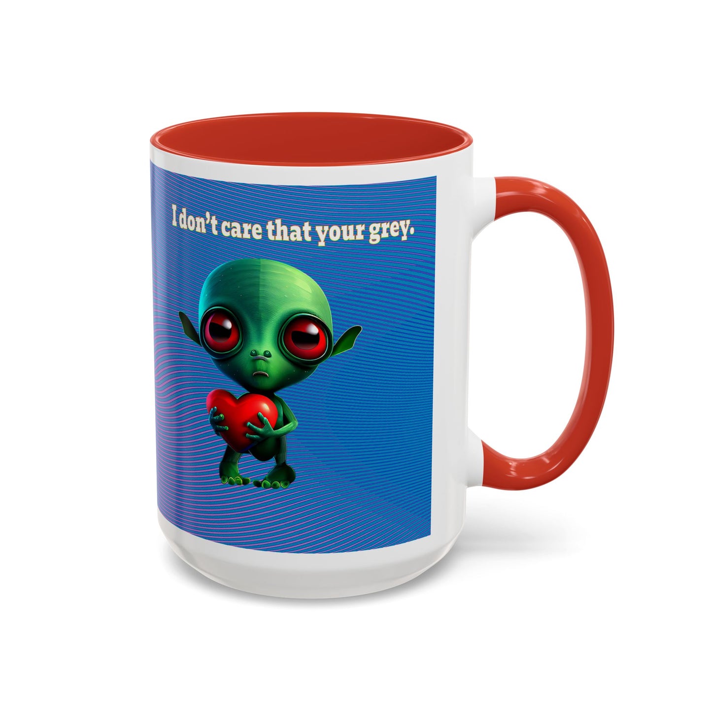 I don't care that your grey - Accent Mug (light blue-purple wave)
