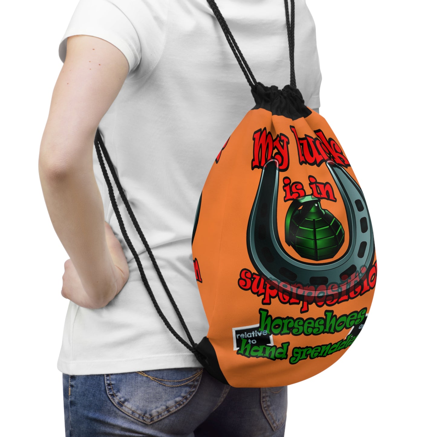 my luck - Drawstring Bag (crusta)