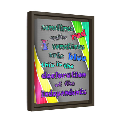 declaration of the independents - framed canvas art (rainbow split)