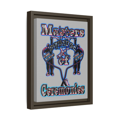 em cee squared - framed canvas art (light grey)