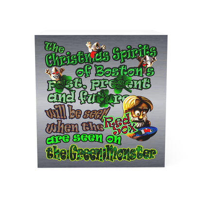 christmas spirits of boston - note cube (brushed nickel)
