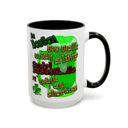 celtics logo - Accent Mug (white)