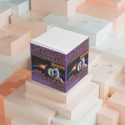 defy conquer reach - note cube (light purple)