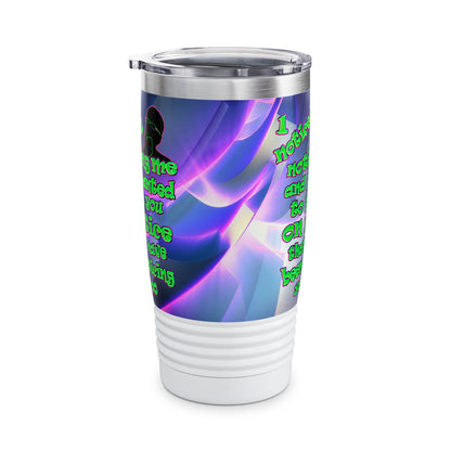 noticed you noticing - Ringneck Tumbler, 20oz (grey-pink wave)