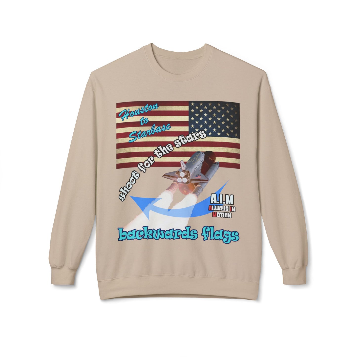 shoot for the stars - Unisex Midweight Softstyle Fleece Crewneck Sweatshirt