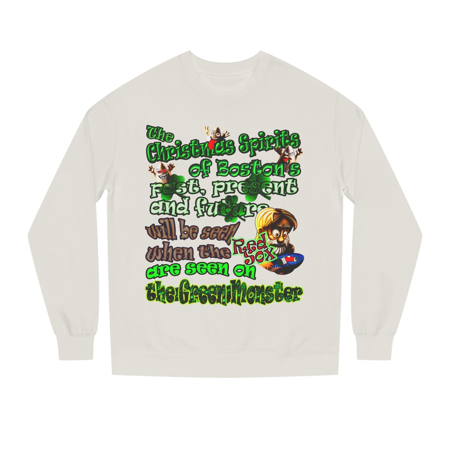 christmas spirits of boston - Unisex Crew Neck Sweatshirt