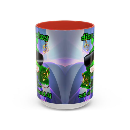 disc jockey - Accent Mug (grey-pink wave)