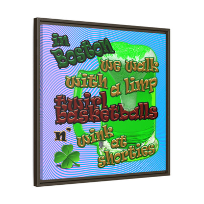 celtics logo - framed canvas art (light blue-purple wave)