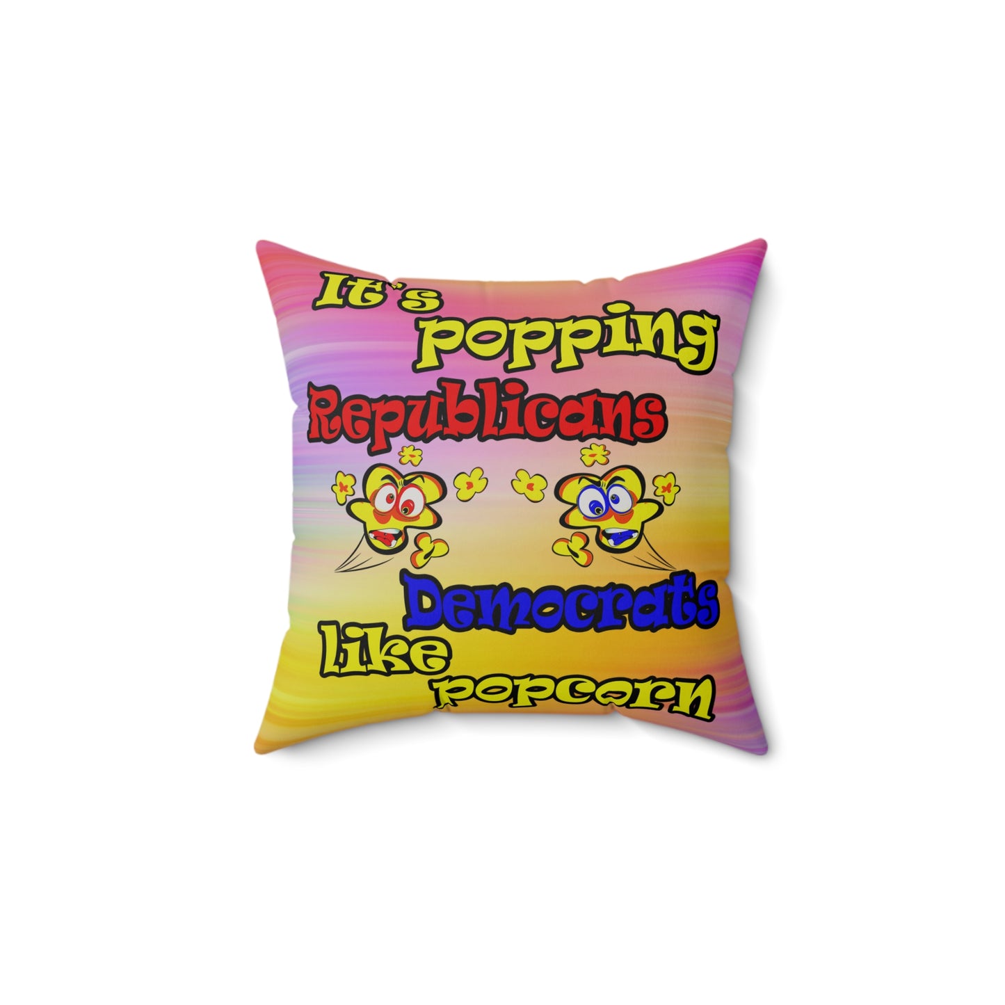 popping like popcorn - Faux Suede Square Pillow - (color blur)