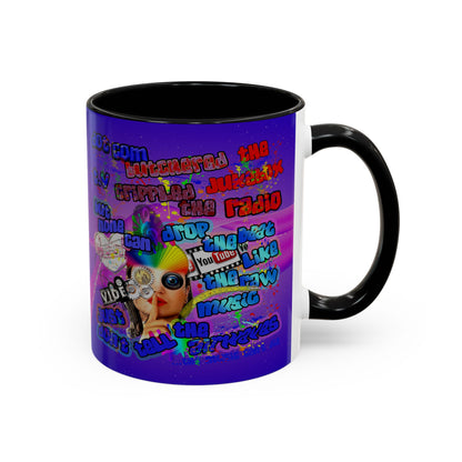 drop the beat - Accent Mug (purple-pink wave)