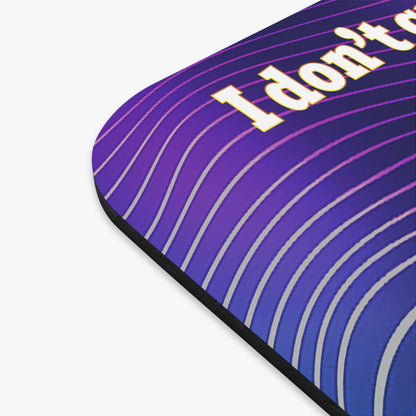 I don't care that your green - Mouse Pad (Rectangle) (purple wave)