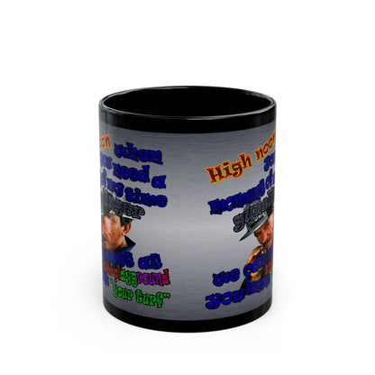 high noon - Black Mug (brushed nickel)