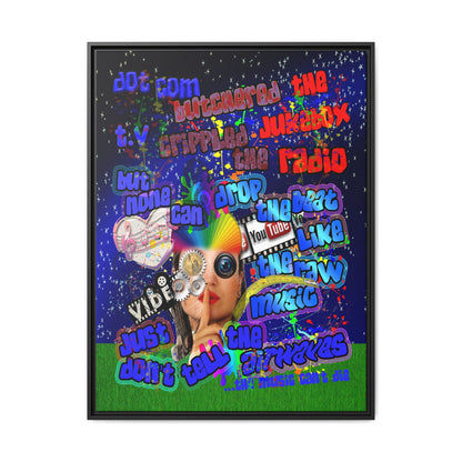 drop the beat - framed canvas art ('snoops' background)