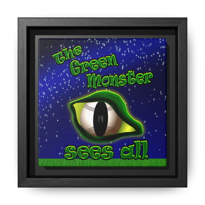 green monster - framed canvas art ('snoops' background)