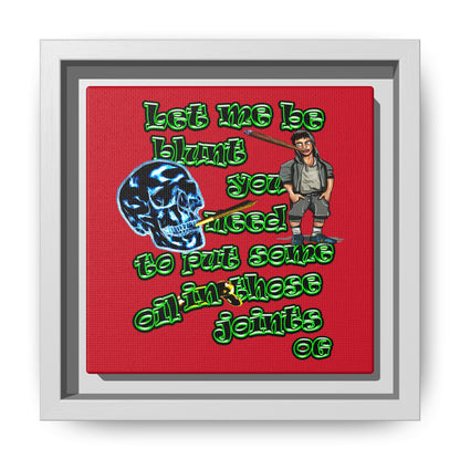 og - framed canvas art (dark red)