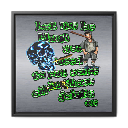 og - framed canvas art (brushed nickel)