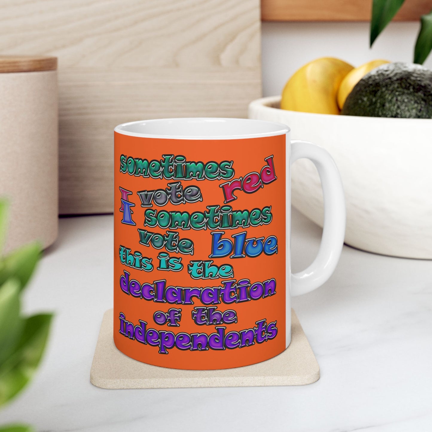 declaration of the independents - White Mug (orange)