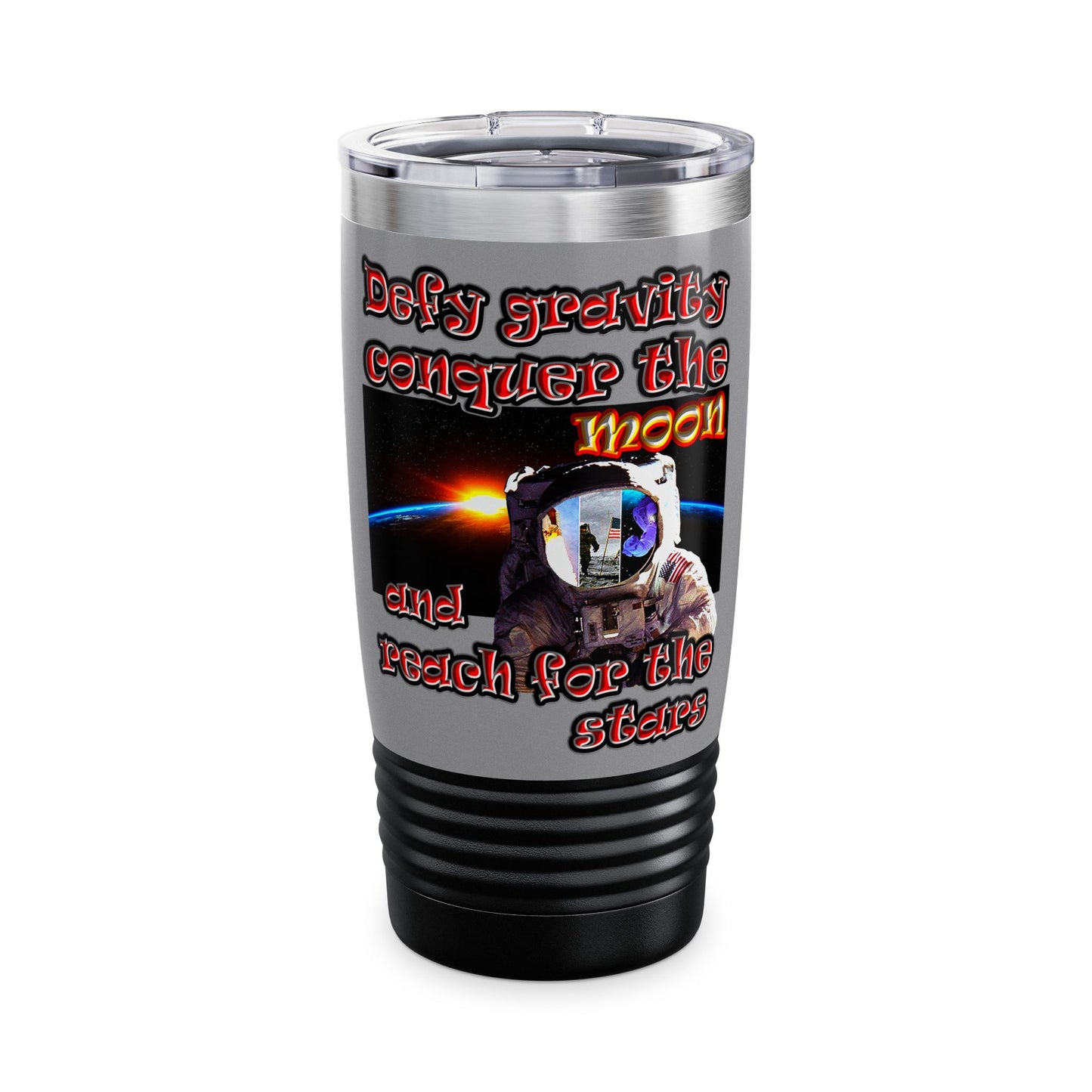 defy conquer reach - Ringneck Tumbler, 20oz (grey)