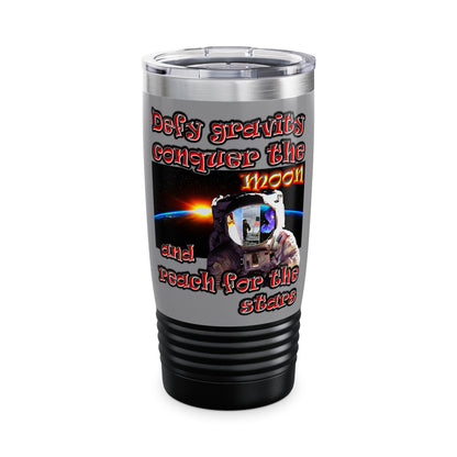 defy conquer reach - Ringneck Tumbler, 20oz (grey)