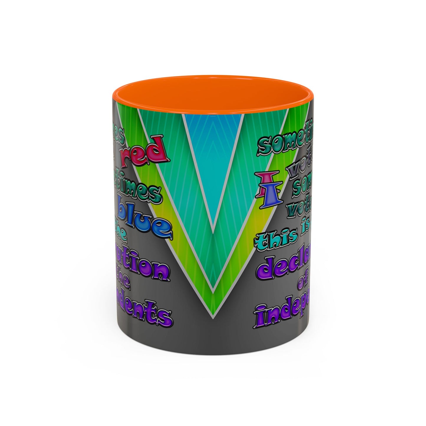 declaration of the independents - Accent Mug (rainbow split)