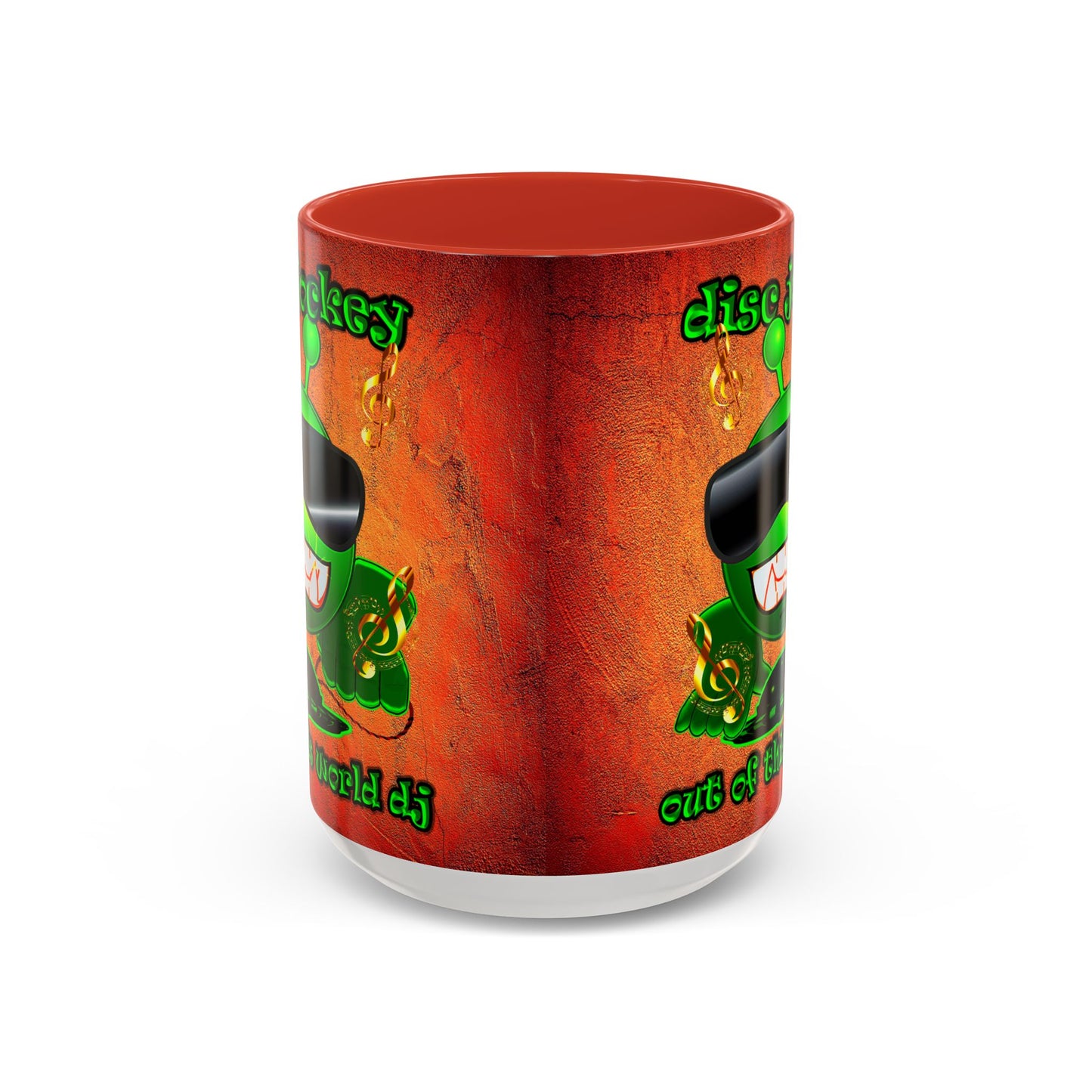 disc jockey - Accent Mug (burnt orange)