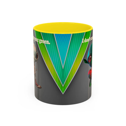 I don't care that your grey - Accent Mug (rainbow split)