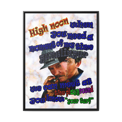 high noon - framed canvas art (white marble)