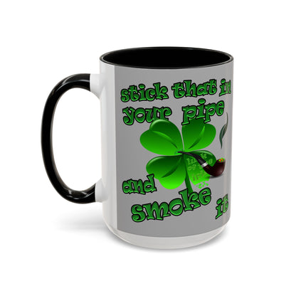 celtics logo - Accent Mug (light grey)