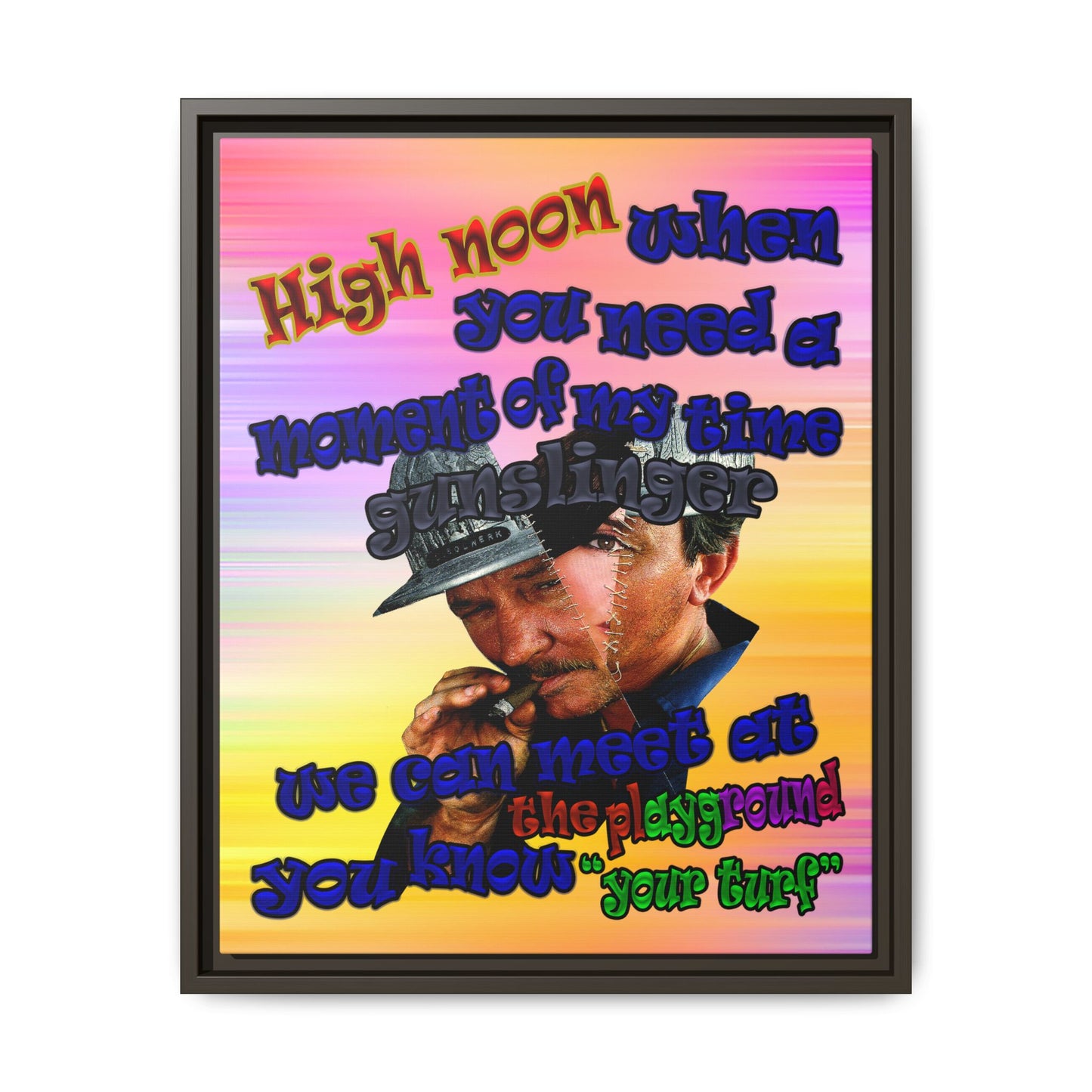 high noon - framed canvas art (color blur)