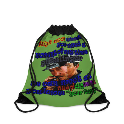 high noon - Drawstring Bag (green)