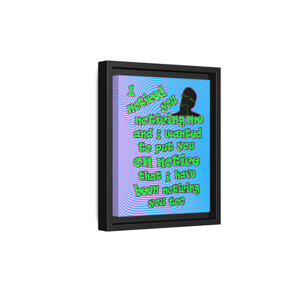 noticed you noticing - framed canvas art (light blue-purple wave)