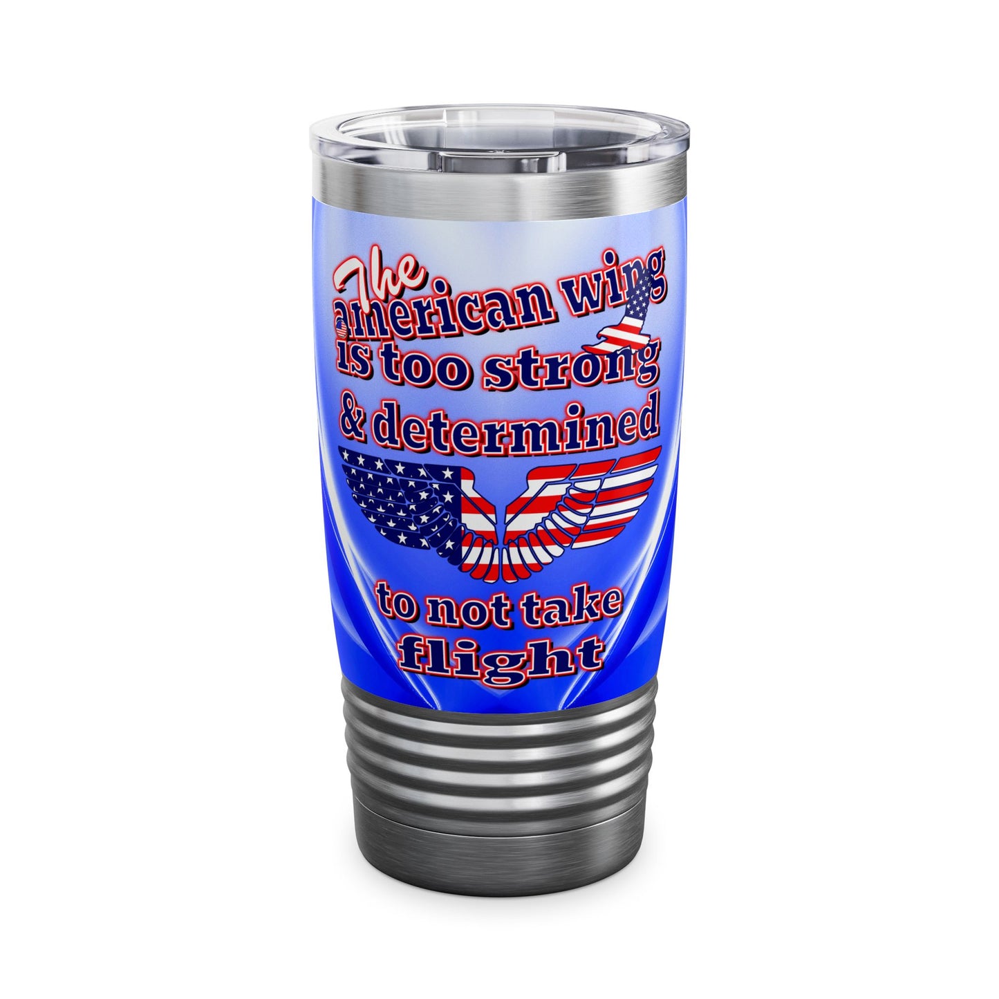 american wing - Ringneck Tumbler, 20oz (blue-white wave)