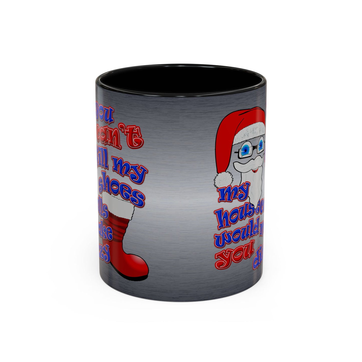 santa's shoes - Accent Mug (brushed nickel)
