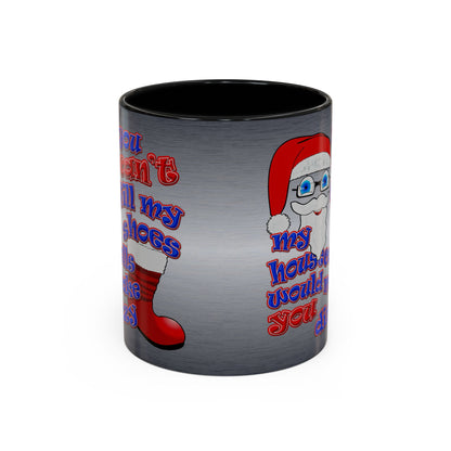 santa's shoes - Accent Mug (brushed nickel)