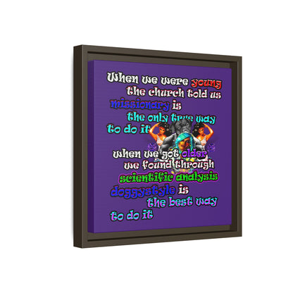 doggystyle - framed canvas art (purple)