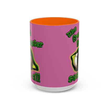 green monster - Accent Mug (light pink)