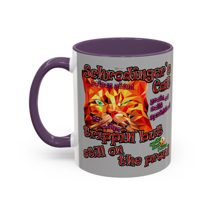 schrodinger's cat - Accent Mug (light grey)