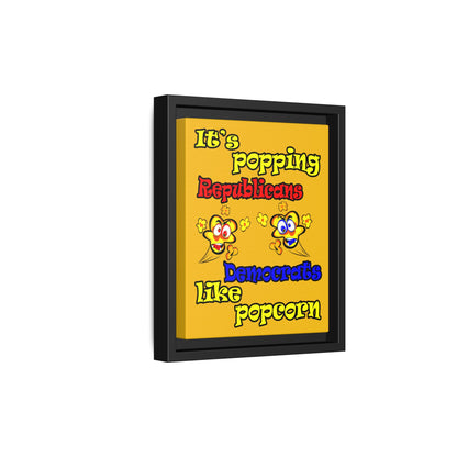popping like popcorn - framed canvas art (yellow)