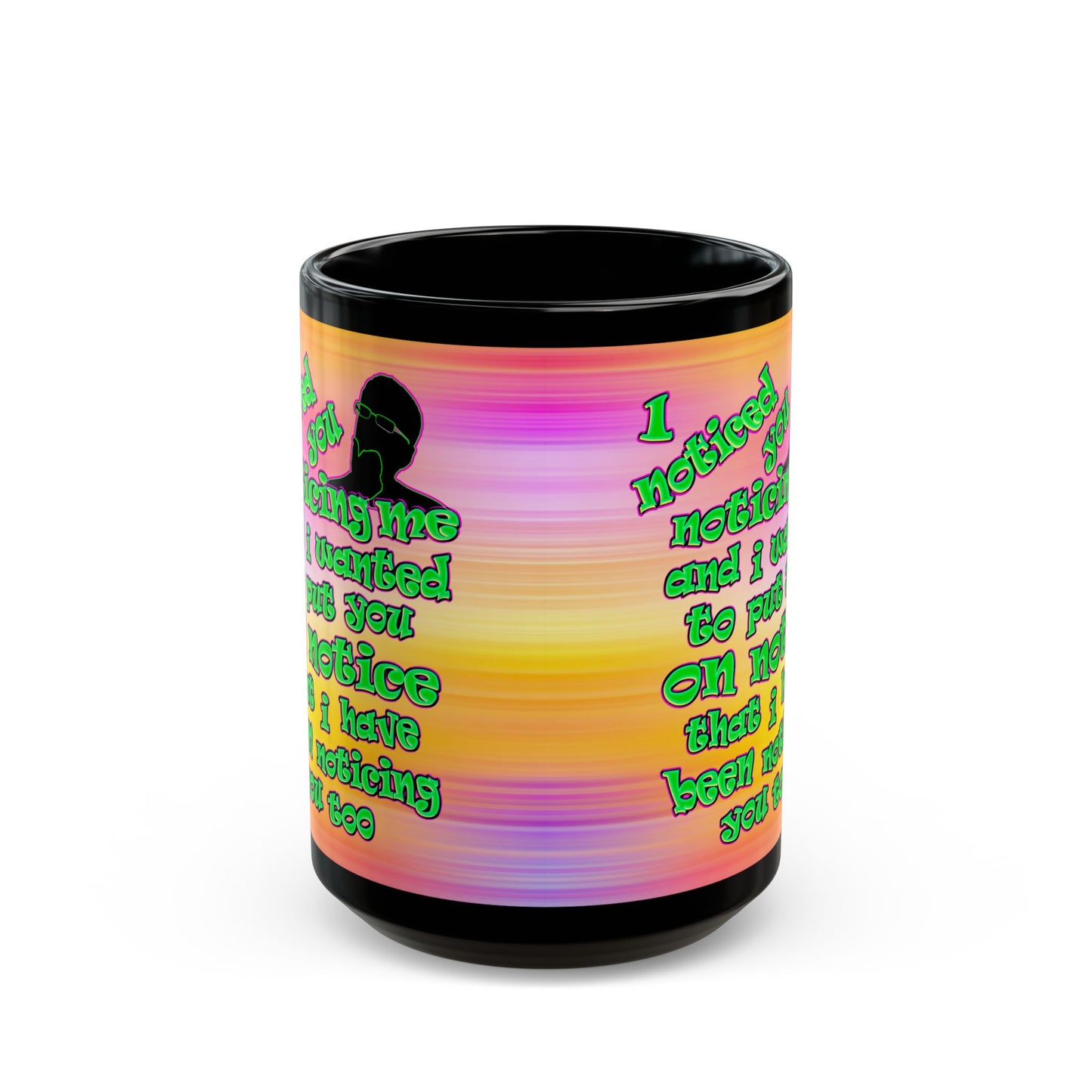 noticed you noticing - Black Mug (color blur)