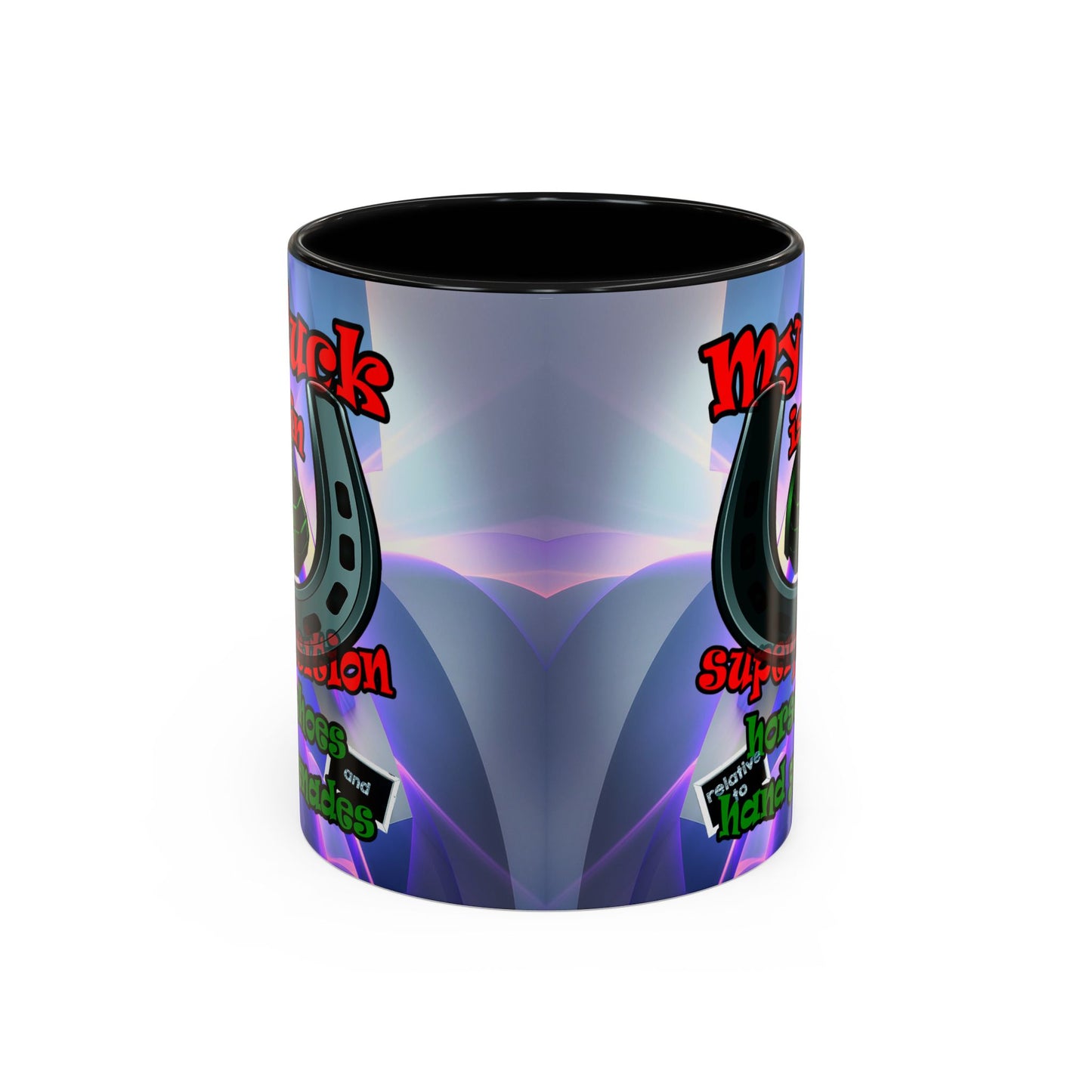 my luck - Accent Mug (grey-pink wave)