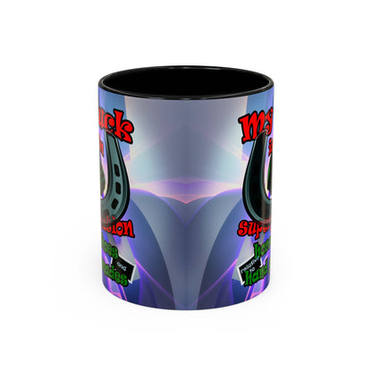 my luck - Accent Mug (grey-pink wave)