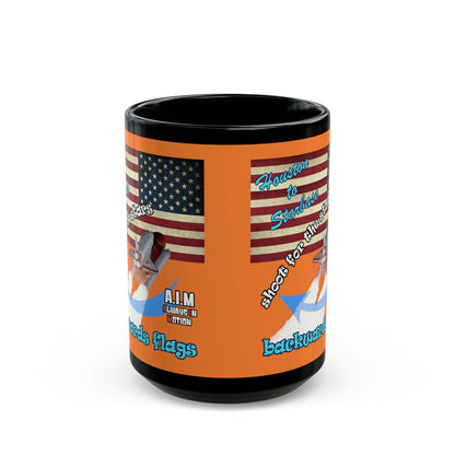 shoot for the stars - Black Mug (crusta)