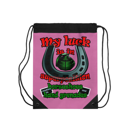 my luck - Drawstring Bag (light pink)