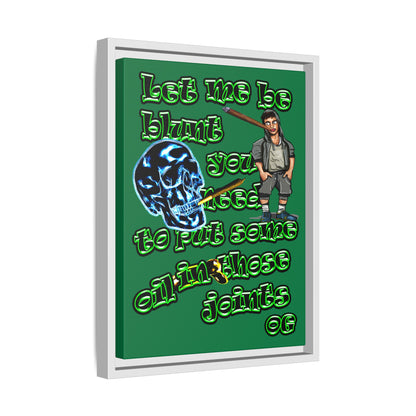 og - framed canvas art (dark green)