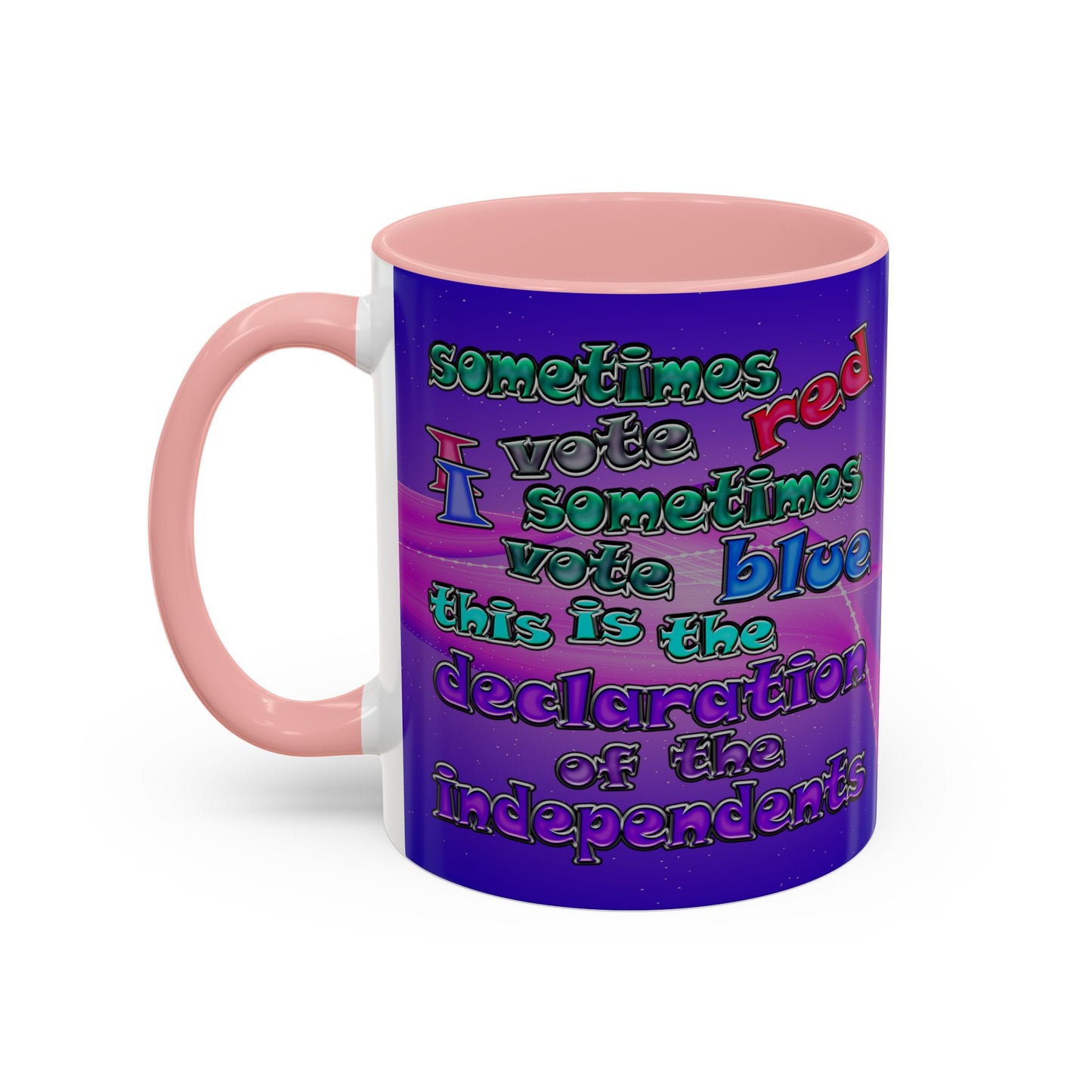 declaration of the independents - Accent Mug (purple-pink wave)