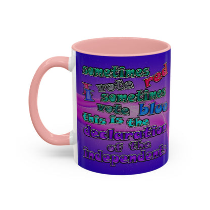 declaration of the independents - Accent Mug (purple-pink wave)