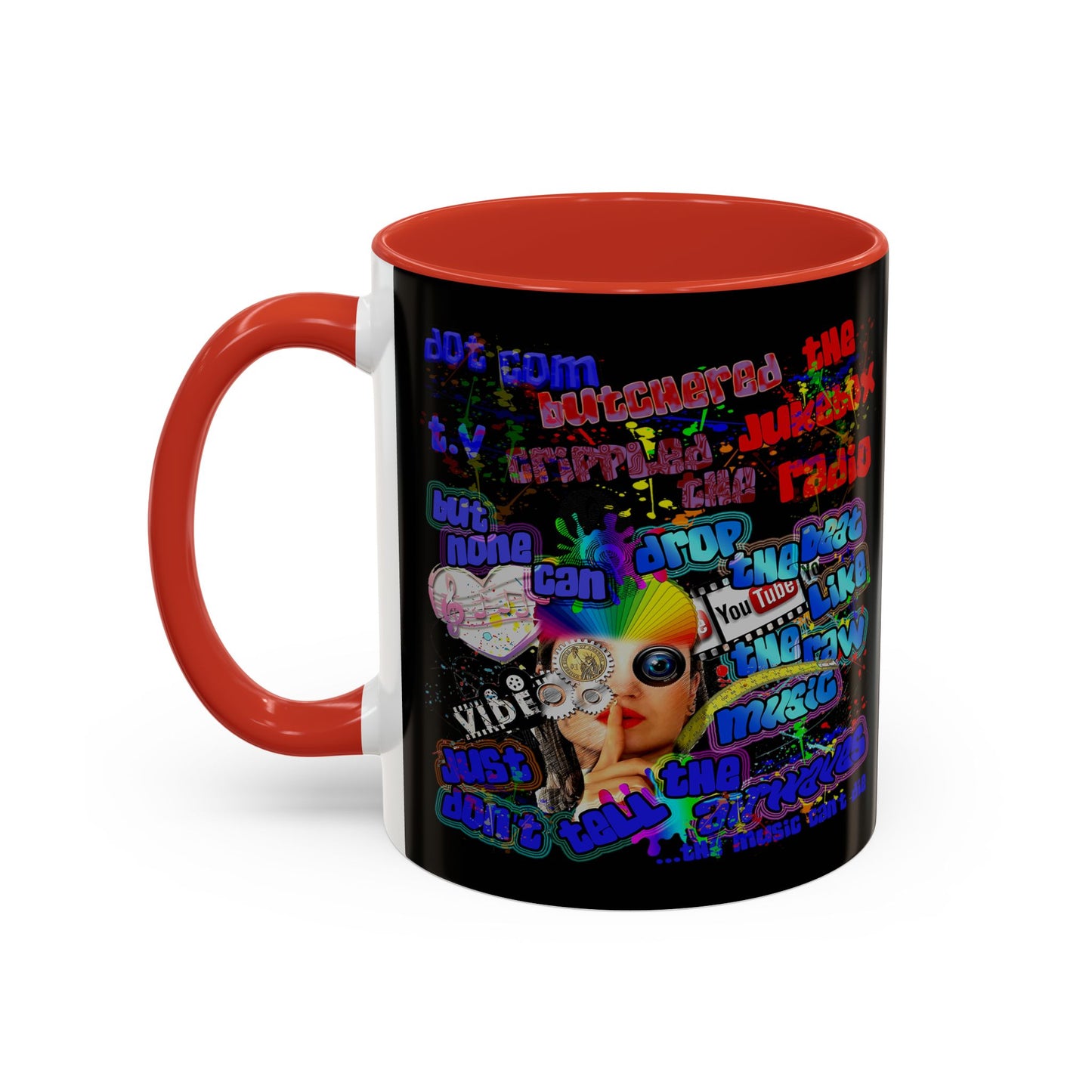 drop the beat - Accent Mug (black)